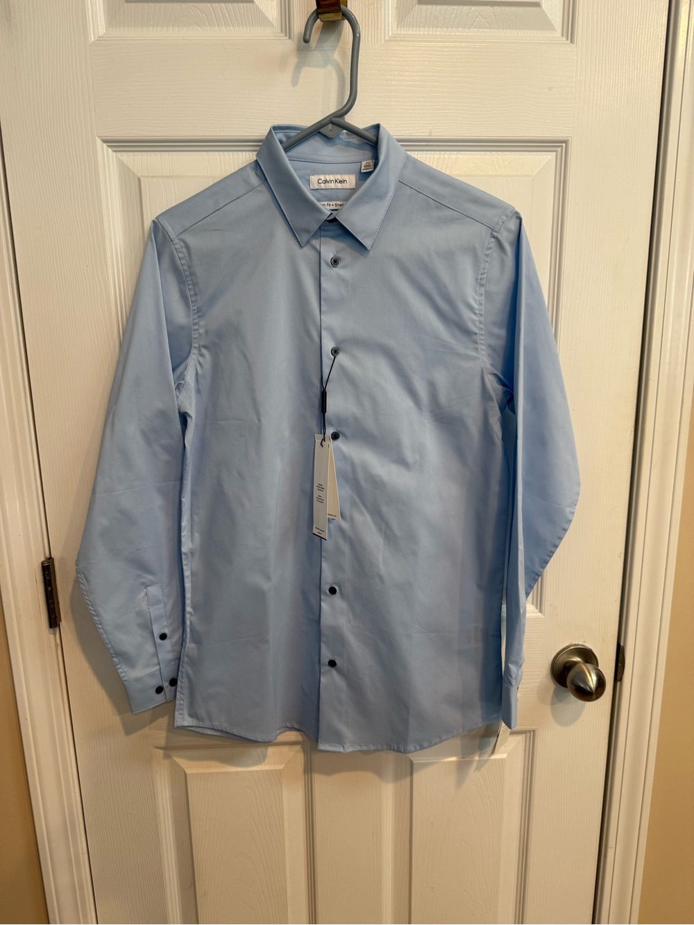 Calvin Klein Boy’s Sky Blue Button-Dow  Dress Shirt, size 20/XL